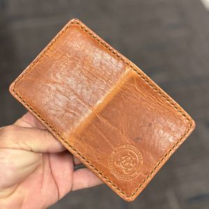 The Prospector handmade leather fold-over wallet crafted from full-grain vegetable-tanned leather